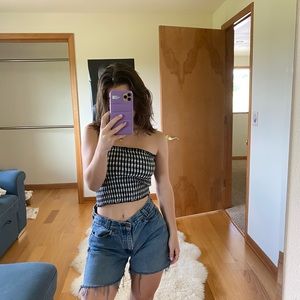 Brandy Melville black and white checkered tank top 🖤🤍